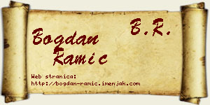 Bogdan Ramić vizit kartica